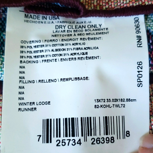 NWT Christmas 🎄  Themed Table Runner 72" X 13" Home Decor Dining Table. - Picture 5 of 15